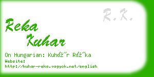 reka kuhar business card